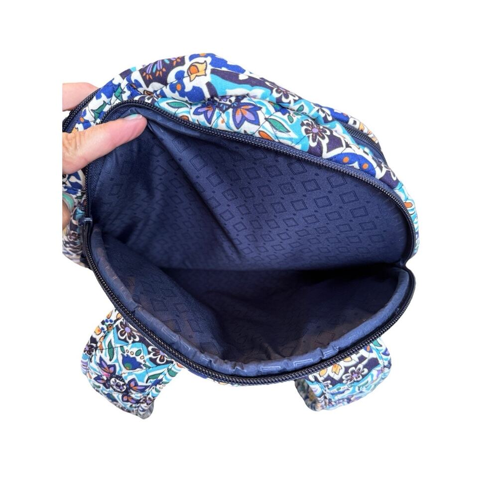 Vera Bradley Large Travel Backpack Lisbon Medallion Cool NWOT Vacation Coastal - Picture 7 of 9